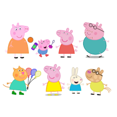 PeppaFamA5 vafa personaje familia purcelusei Peppa Pig 20X15cm